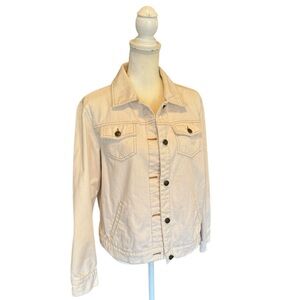 Sonoma Cream Denim Cotton Jacket L
